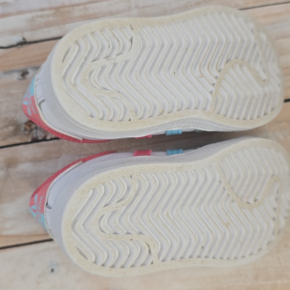 Adidas Superstar Toddlers Shoes Cloud White-Hazy Rose-Hazy Sky Sz 5 - Picture 5 of 6